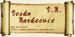 Vesko Markčević vizit kartica